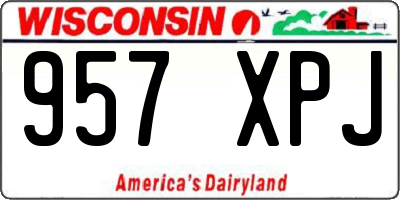 WI license plate 957XPJ