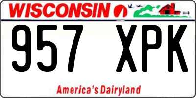 WI license plate 957XPK