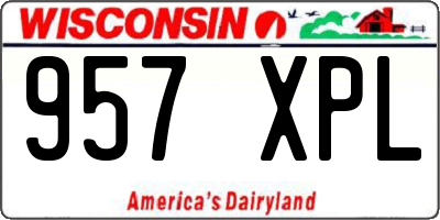 WI license plate 957XPL