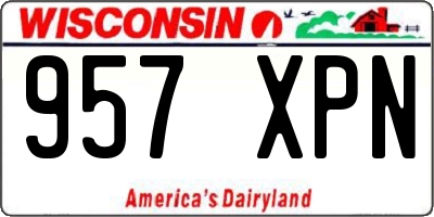 WI license plate 957XPN