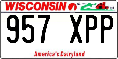 WI license plate 957XPP