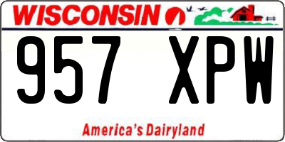 WI license plate 957XPW