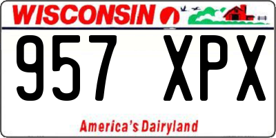 WI license plate 957XPX