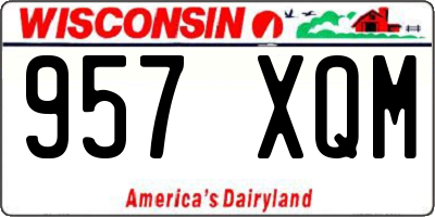 WI license plate 957XQM