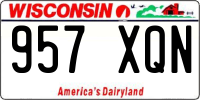 WI license plate 957XQN