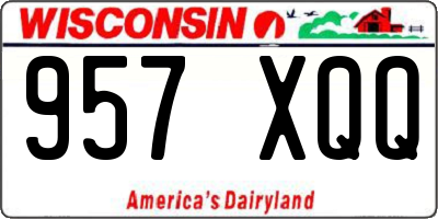 WI license plate 957XQQ