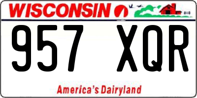 WI license plate 957XQR