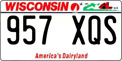 WI license plate 957XQS