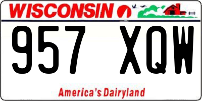 WI license plate 957XQW