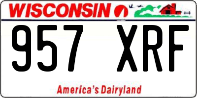 WI license plate 957XRF