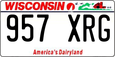 WI license plate 957XRG