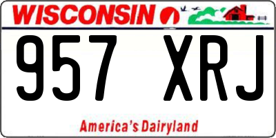 WI license plate 957XRJ