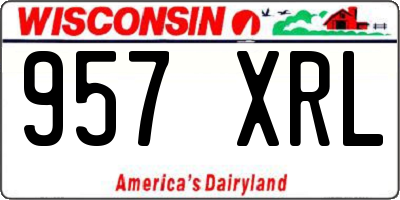 WI license plate 957XRL