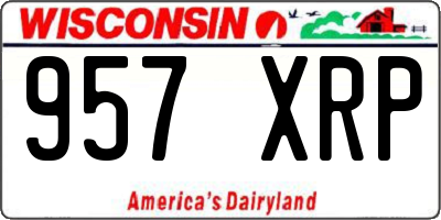 WI license plate 957XRP