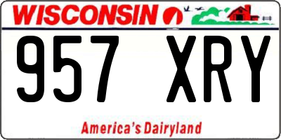 WI license plate 957XRY