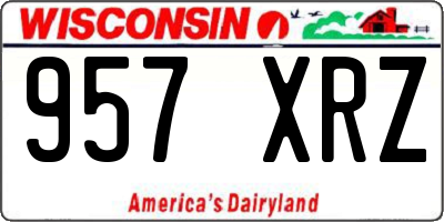 WI license plate 957XRZ