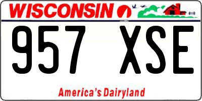 WI license plate 957XSE