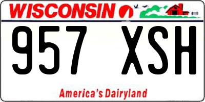 WI license plate 957XSH