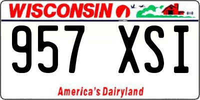WI license plate 957XSI