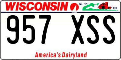 WI license plate 957XSS