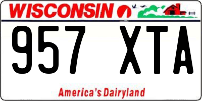 WI license plate 957XTA