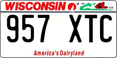 WI license plate 957XTC