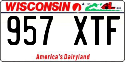 WI license plate 957XTF