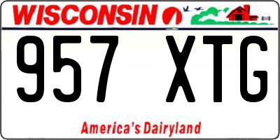 WI license plate 957XTG