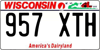 WI license plate 957XTH