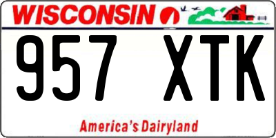 WI license plate 957XTK