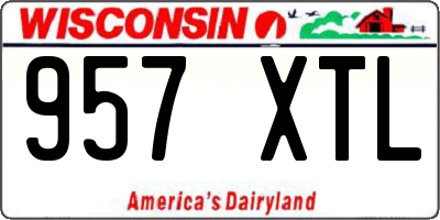 WI license plate 957XTL