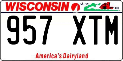 WI license plate 957XTM