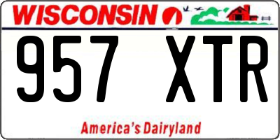 WI license plate 957XTR