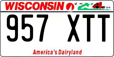 WI license plate 957XTT