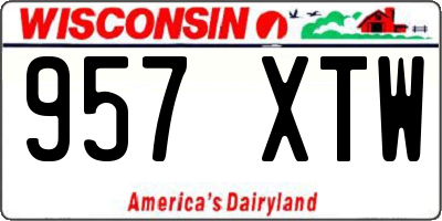WI license plate 957XTW