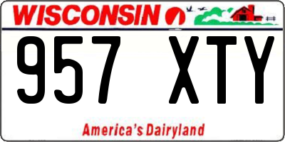 WI license plate 957XTY