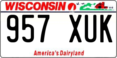 WI license plate 957XUK