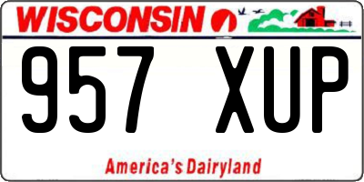WI license plate 957XUP