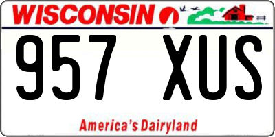 WI license plate 957XUS