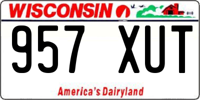 WI license plate 957XUT