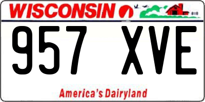 WI license plate 957XVE
