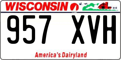 WI license plate 957XVH