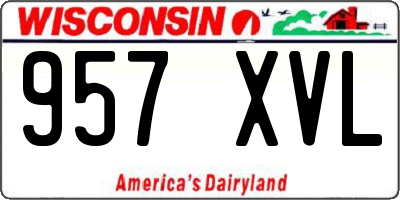 WI license plate 957XVL