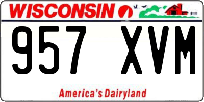 WI license plate 957XVM