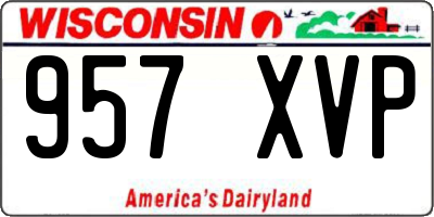 WI license plate 957XVP
