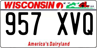 WI license plate 957XVQ