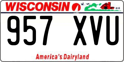 WI license plate 957XVU