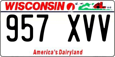 WI license plate 957XVV