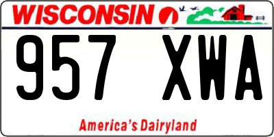 WI license plate 957XWA