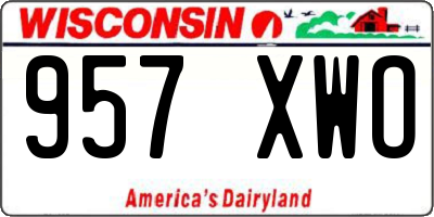 WI license plate 957XWO